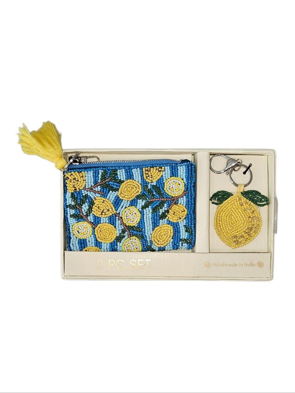 Sol & Mer Viral Beaded Lemon Coin Purse & Purse Charm Set – NWT | Cottagecore